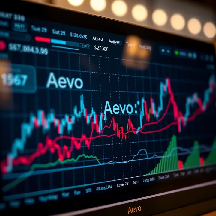 Graph illustrating Aevo price fluctuations alongside key market trend lines