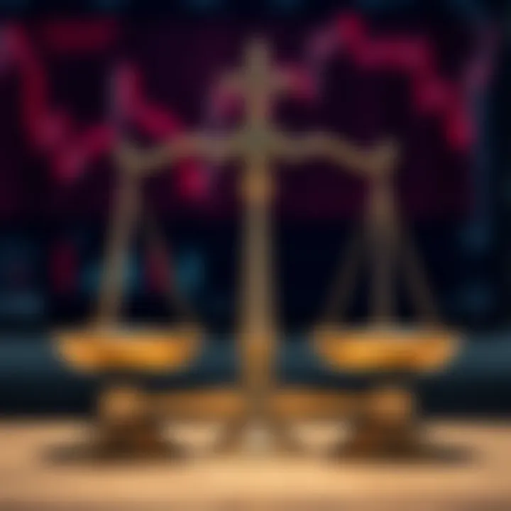 Visual representation of balance scales symbolizing fairness and scrutiny in financial services