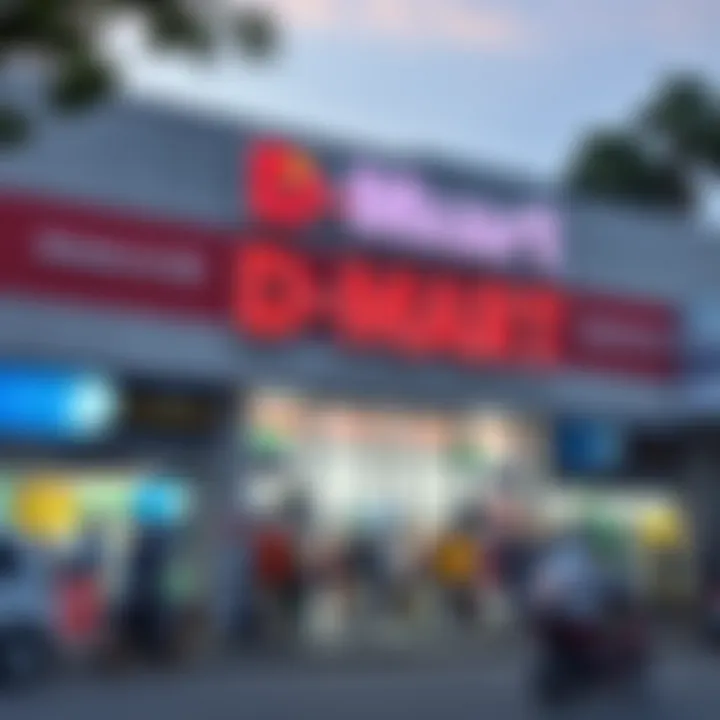 Avenue Supermarts (D-Mart): Retail Success and Growth Exterior view of a busy Avenue Supermarts (D-Mart) retail store representing retail success and innovation