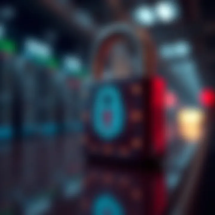 Secure digital padlock symbolizing online trading app security and protection