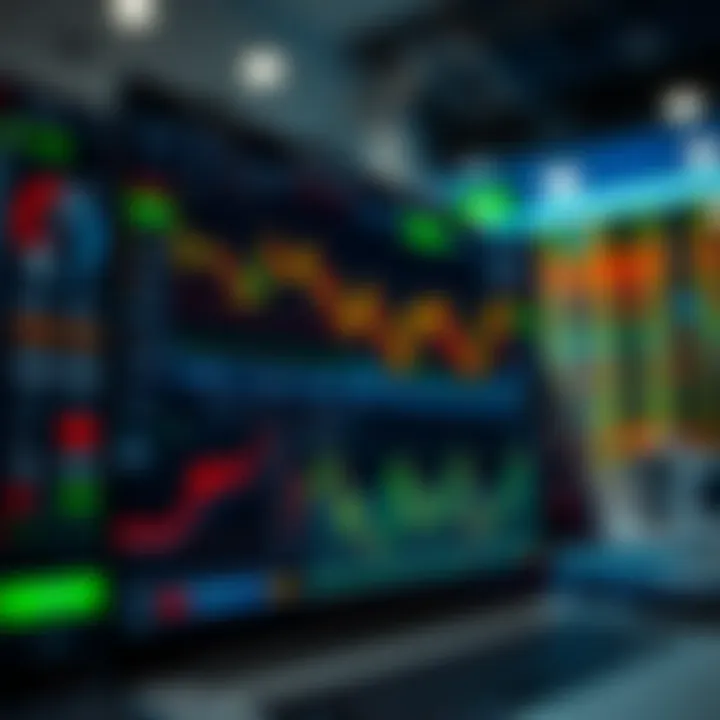 Screenshot of a trading platform interface showing market charts and trading options