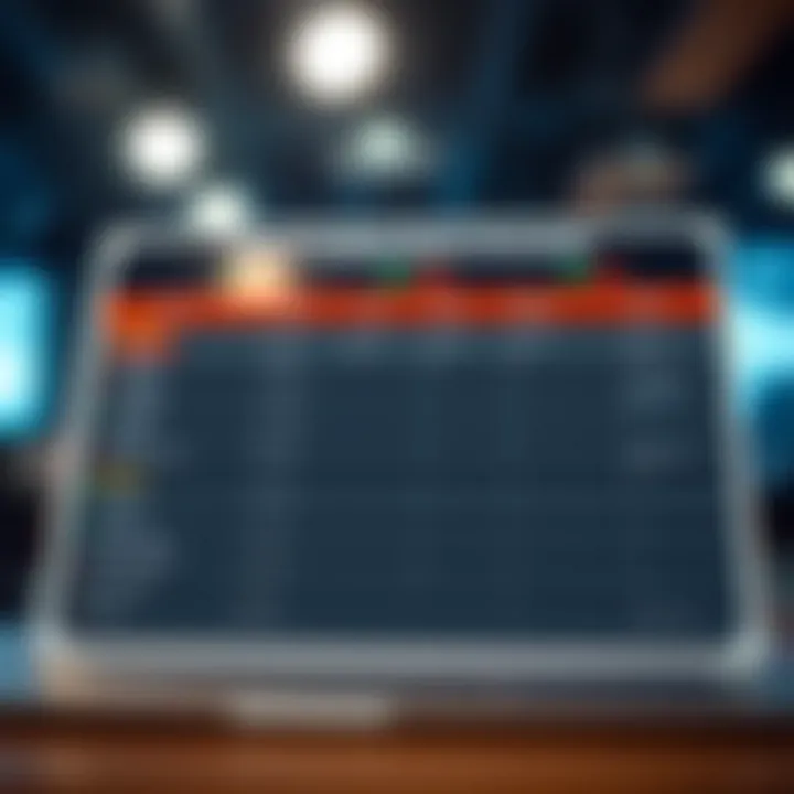 Comparison chart illustrating features of different trading demo accounts