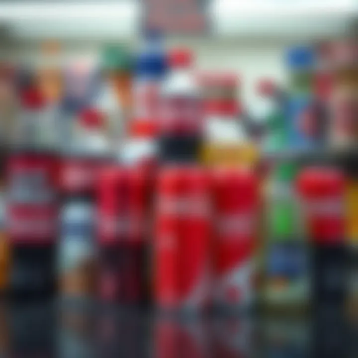 Variety of soft drink products representing Pakistan's beverage market competition