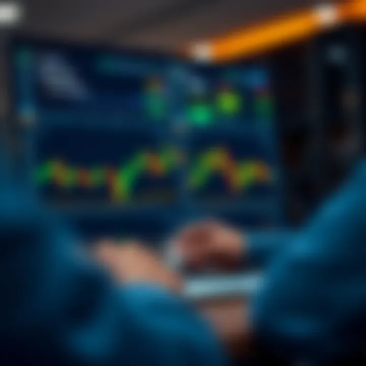 Visual representation of Deriv and TradingView interface integration showcasing trading charts and analysis tools