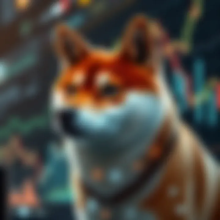 Illustration of cryptocurrency market dynamics with charts and futuristic digital elements