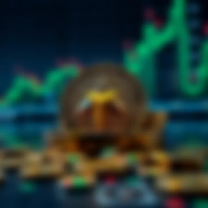 Visual representation of factors influencing cryptocurrency prices including market sentiment and external events