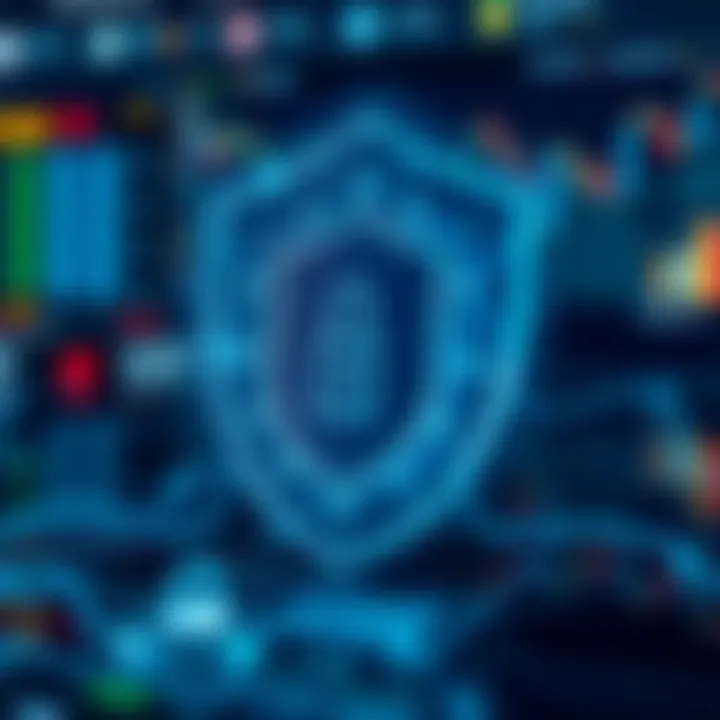 Secure digital shield icon representing protection of trading investments and data security