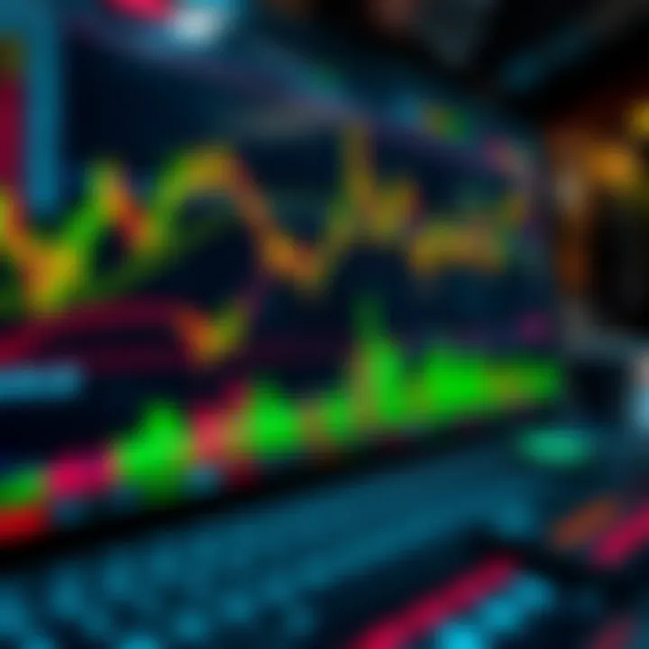 Illustration of forex trading platform interface with charts and trading tools