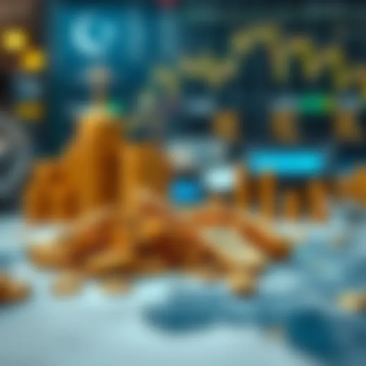 Illustration of global and local market elements impacting gold investment decisions