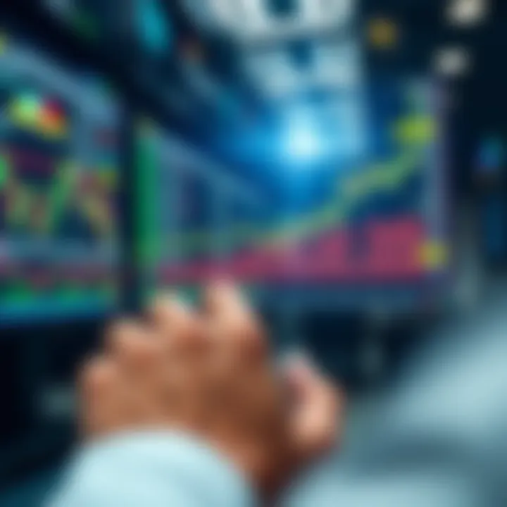 Graphical representation of automated cryptocurrency trading algorithms in action