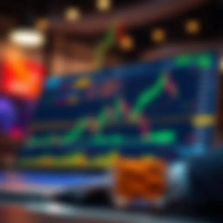 Graph showing trading activity and user interface of Quotex platform