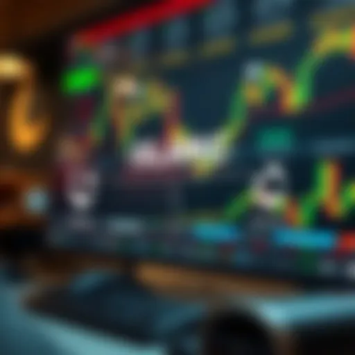Islamic Finance Concepts in Forex Trading Conceptual illustration of Islamic finance principles including riba and gharar with a forex trading background