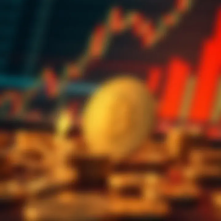 Market Factors Influencing Pepe Coin Value Illustration of financial data and cryptocurrency symbols representing market factors affecting token value