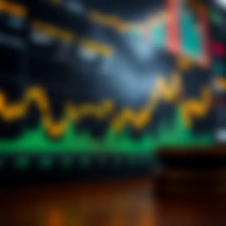 Chart showing upward price trends of Binance coins alongside market indicators