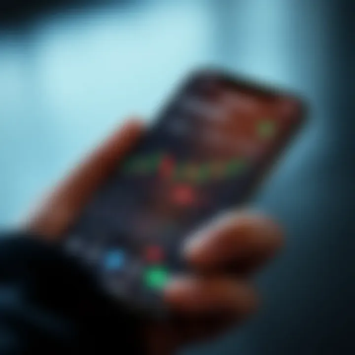 User interface showcasing the key trading features of Quotex APK on a mobile device