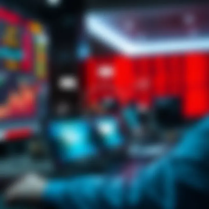 Illustration of financial risk management icons and tips for safe trading