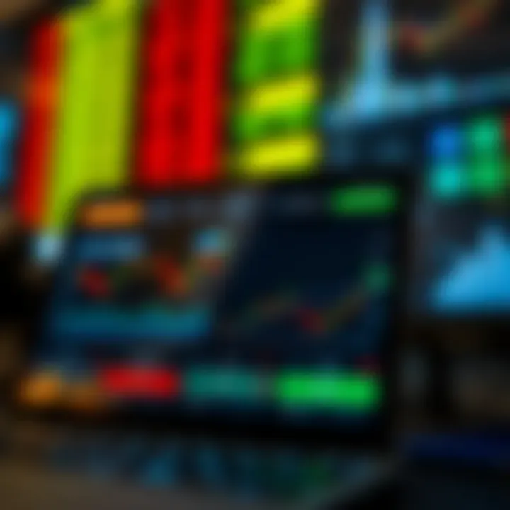 Dashboard of a mobile trading application showing stock charts and portfolio overview