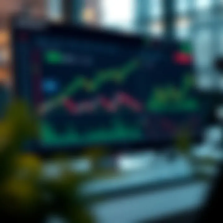 Dashboard of a trading platform showing real-time market charts and portfolio overview