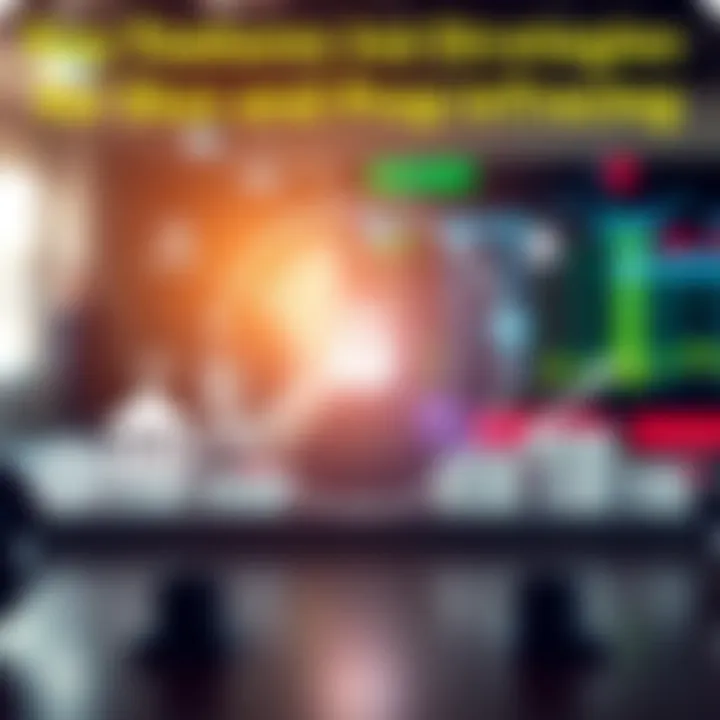 Graphical representation of financial growth with icons symbolizing strategy, security, and legal compliance