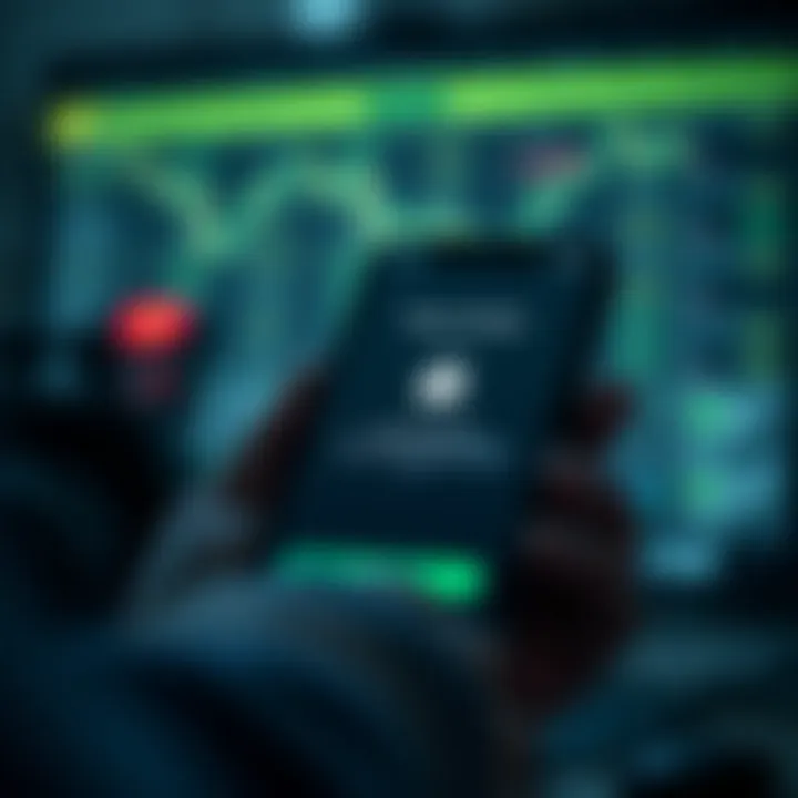 Smartphone displaying app installation progress with security icons