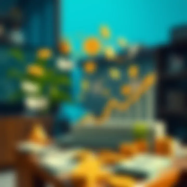 Illustration showing diverse streams of supplemental income contributing to financial growth