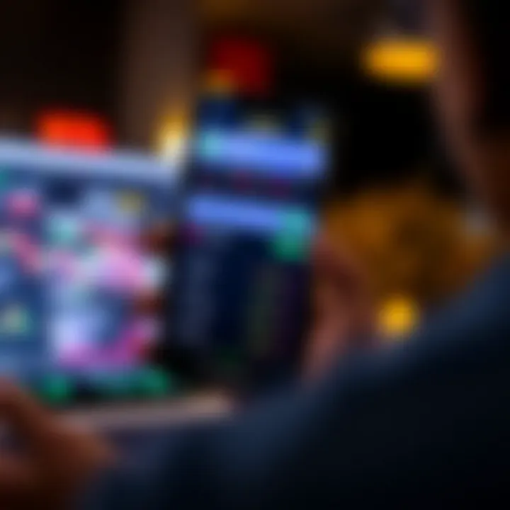 Mobile phone screen displaying cryptocurrency trading signals on WhatsApp app