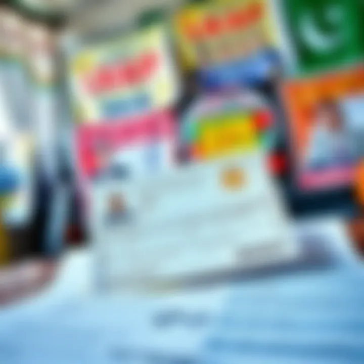 Graphic showing a voter registration card alongside a ballot paper with a backdrop of election campaign banners