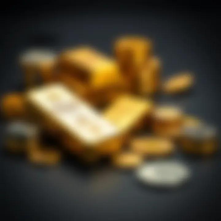 Gold Measurement Units and Types in Pakistan Various types of gold measurement units used in Pakistan with gold bars and coins