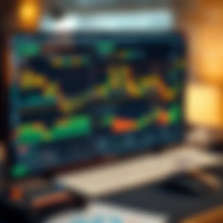 Dashboard displaying technical indicators and tools for analyzing gold market signals