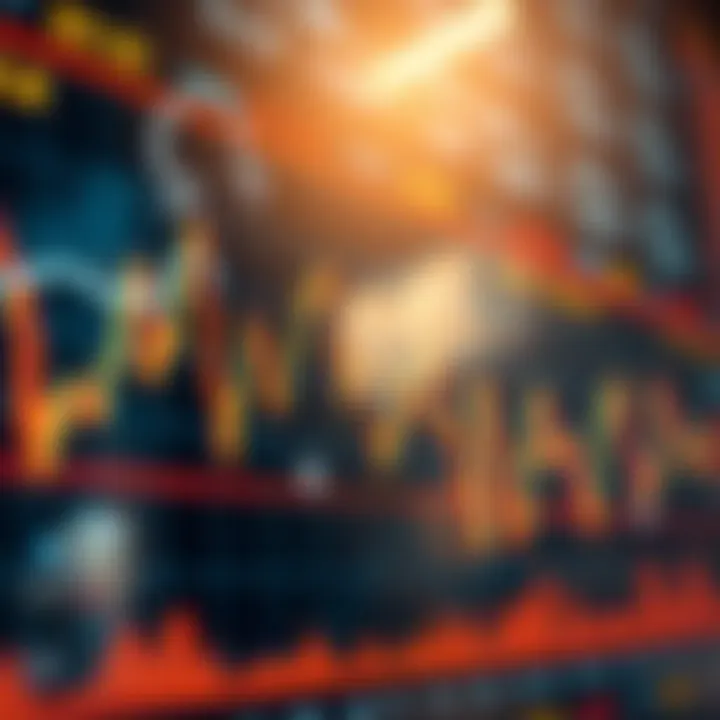 Graph showing rapid fluctuations in stock prices representing high-frequency trading activity