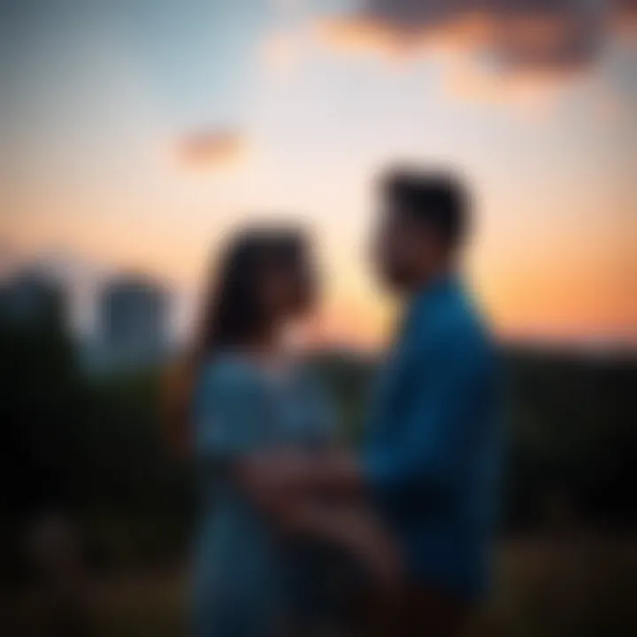 Effective Communication in Marriage Couple engaged in meaningful conversation during sunset to symbolize communication in marriage