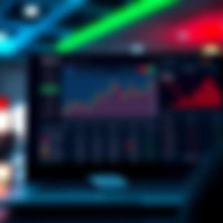 Dashboard overview showing trading graph and financial options on IQ Cent platform