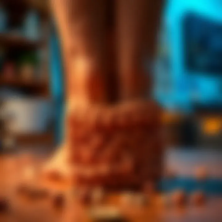 Illustration of daily lifestyle habits including hydration and physical activity to prevent constipation