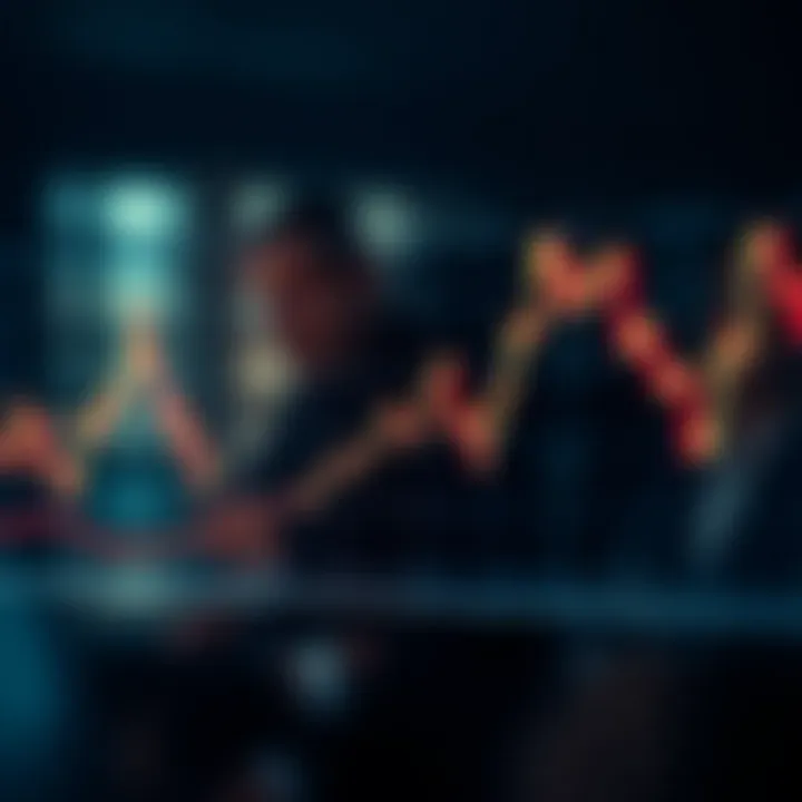 Line chart showing continuous price trend over time for trading analysis