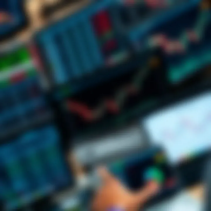 Various types of trading platforms showing different user interfaces and charting tools