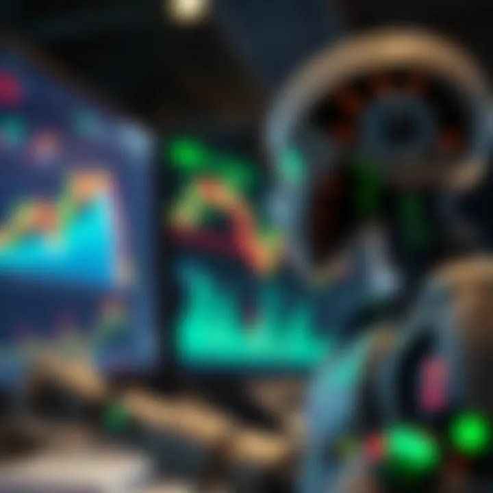 Graph displaying automated trading system analyzing financial market data