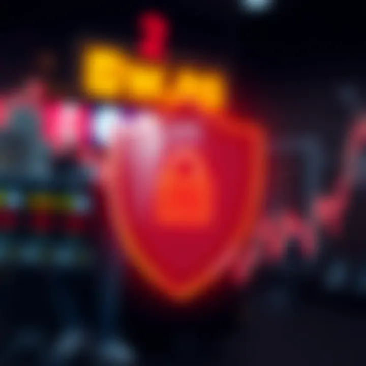 Security shield icon representing data protection and secure transactions in online trading