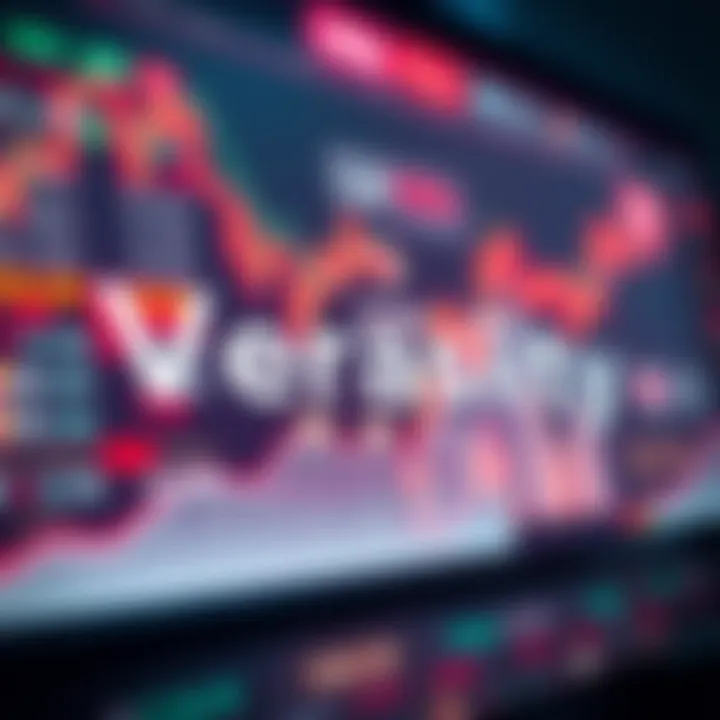 Illustration of market forecasts and expert predictions about Verasity’s future value with arrows indicating potential growth