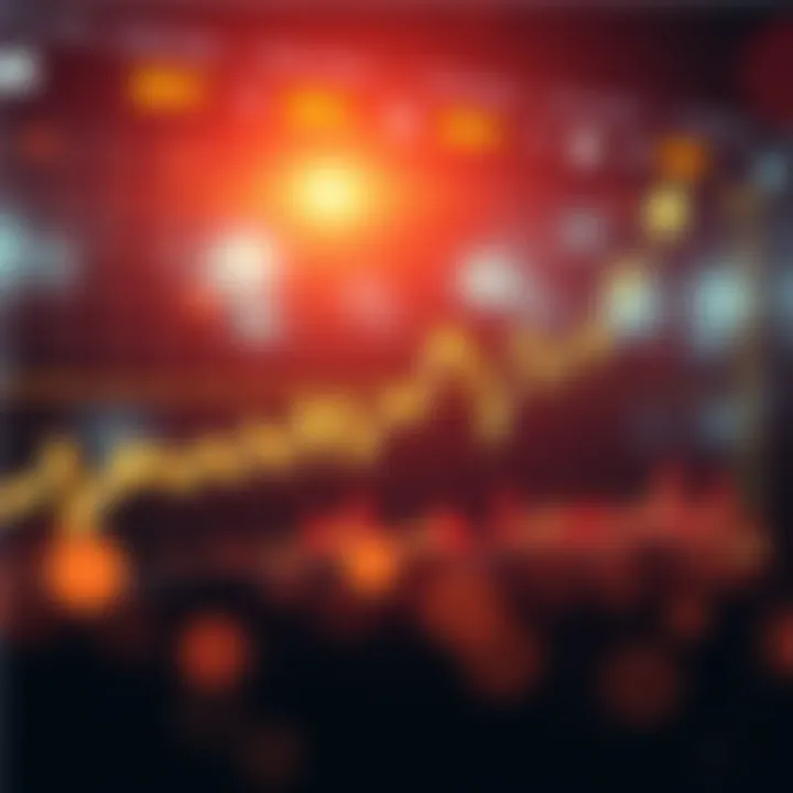 Graph showing upward trend of Stellar Lumens cryptocurrency value with market indicators