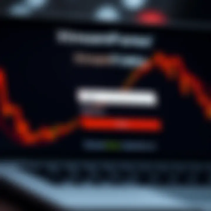 Secure login interface of XtreamForex trading platform showing username and password fields