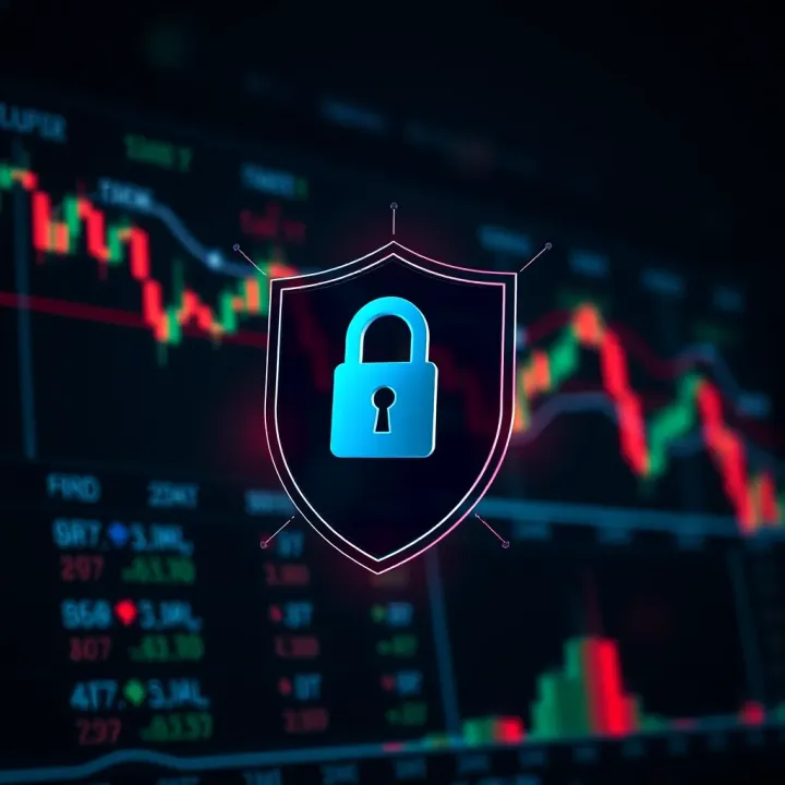 Illustration showing a digital shield symbolizing security and regulation in forex trading