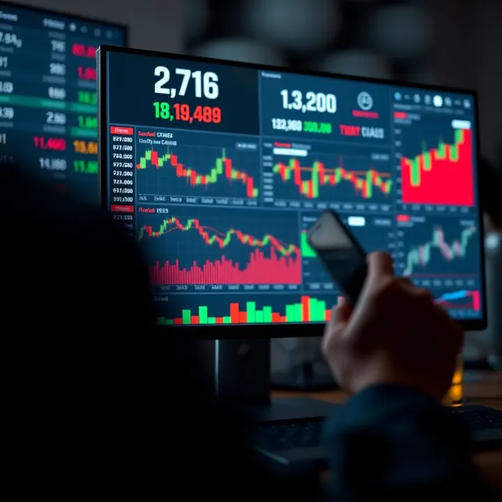 User-friendly online trading platform dashboard with charts and market data