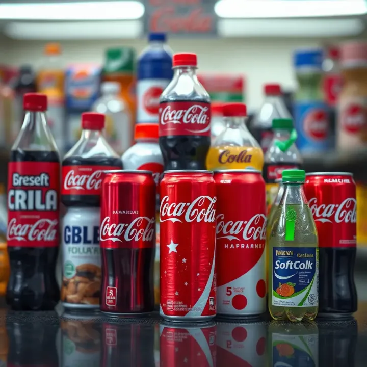 Pakistani Beverage Brands Rivaling Coca Cola in Local Market Variety of soft drink products representing Pakistan's beverage market competition