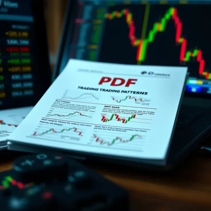 Digital PDF Resource for Learning Trading Patterns and Strategies Illustration of a digital PDF document displaying trading patterns and strategic notes