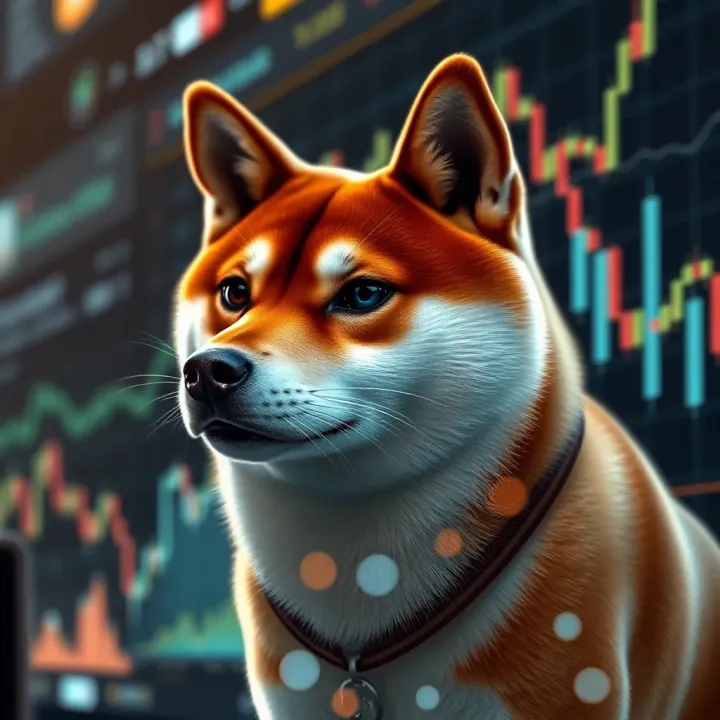 Illustration of cryptocurrency market dynamics with charts and futuristic digital elements