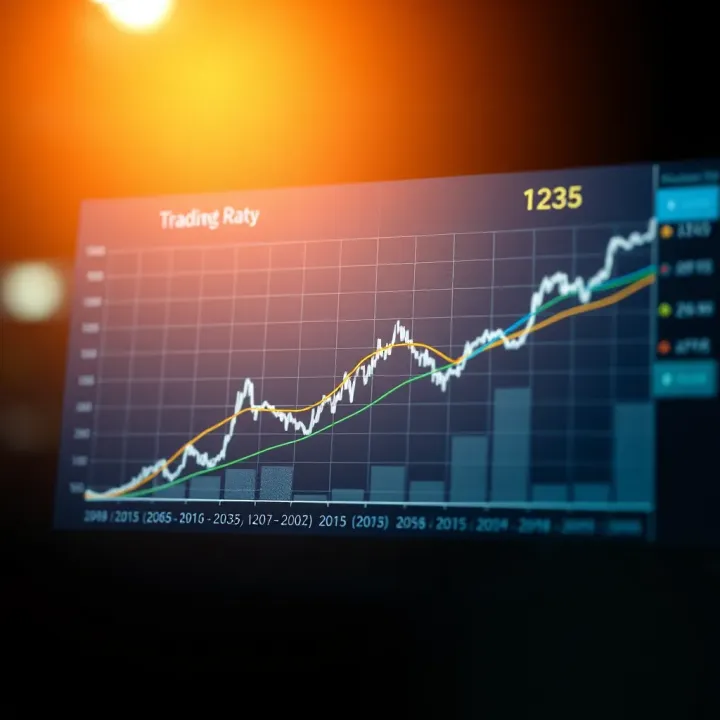 Graph showing currency exchange rate trends between US dollars and Pakistani rupees over time