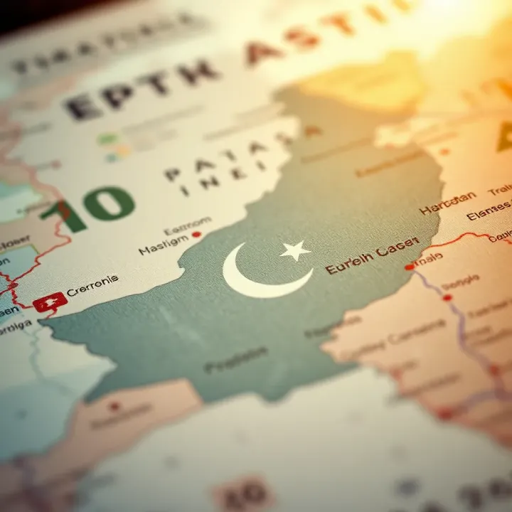 Map highlighting economic and geopolitical factors influencing currency markets for Pakistani investors