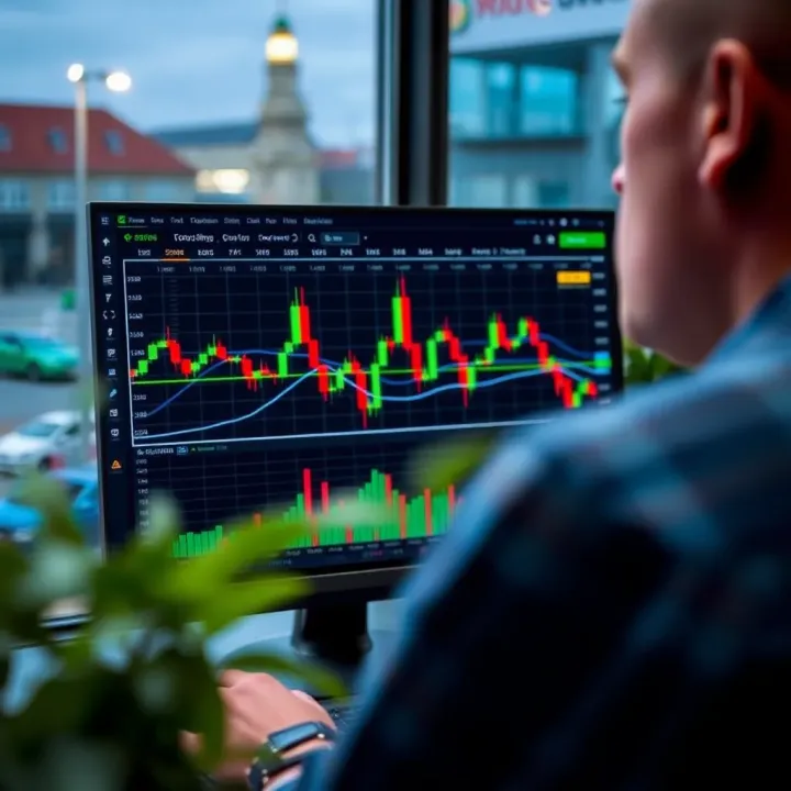 Customized TradingView chart with alerts and broker integration features for enhanced trading
