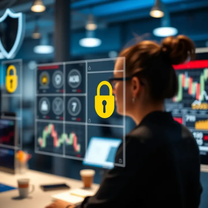 Secure verification and authentication icons representing online account protection