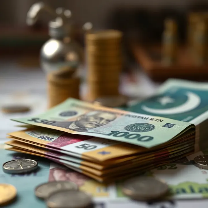 Visual representation of economic factors such as trade, politics, and market dynamics affecting currency value